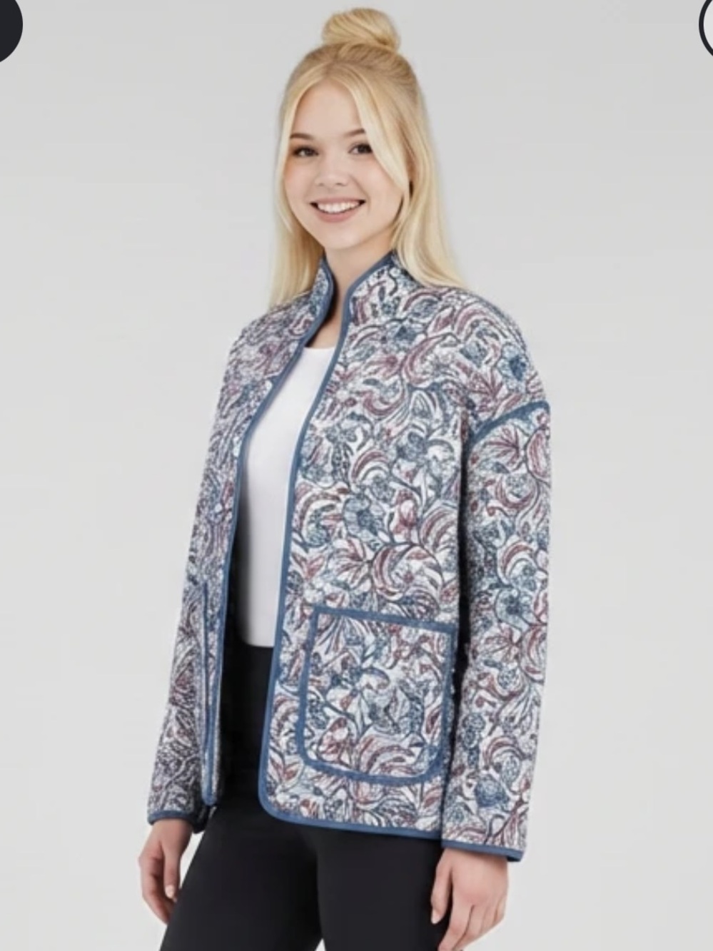 7 For All Mankind Floral Paisley‎ Quilted
Jacket Size Medium